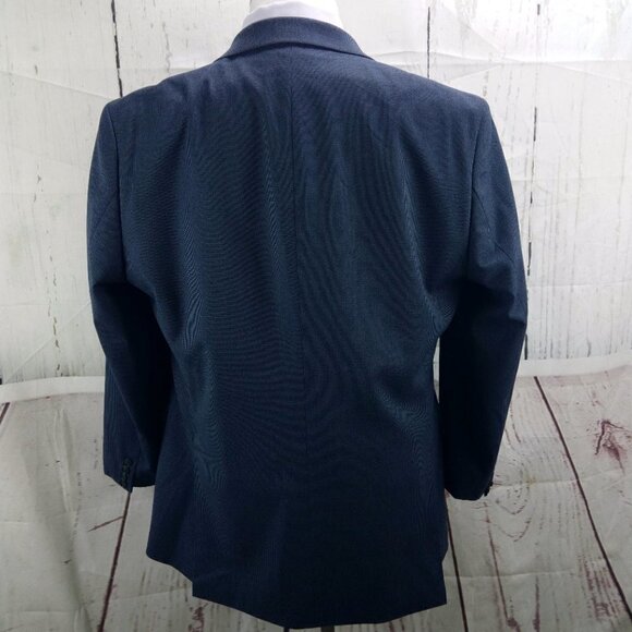 Stafford Tailored Culture Classic Fit 44R 2 Btn Blue Birdseye Blazer Spo… - Picture 6 of 10